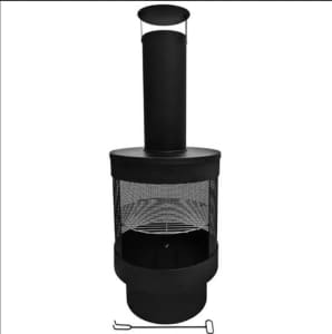 Jumbuck steel Chiminea with cooking grill