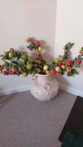 Ornamental pear and Apple branches with decorative pot