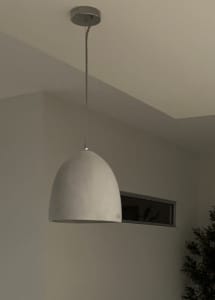 Concrete pendant lights x3
