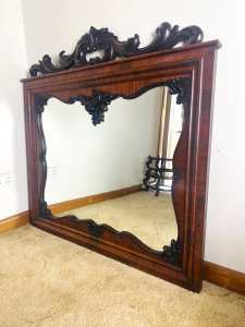 Antique Extra Large Ornate Accent mirror | Entry Mirror