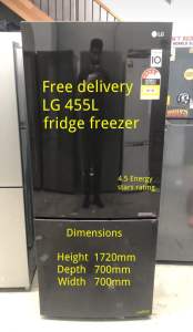 Free delivery LG 455L fridge freezer 4.5Energy stars rating Works fine
