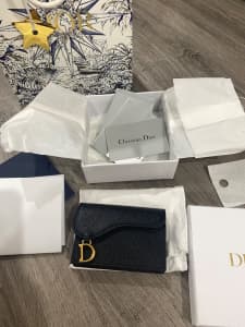 Authentic Dior saddle card holder