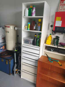 Garage Storage Cabinet - wooden with drawers