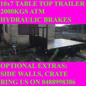 10x7 table top tandem trailer flattop flatbed aus made 14x8 16x8