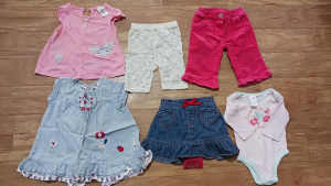 3 - 6 month baby girls clothing and socks