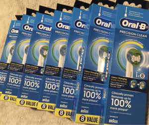 Electric Toothbrush Oral B Precision Clean 8 Pack Replacement Heads 