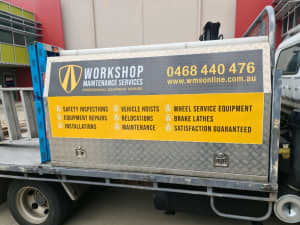 Vehicle Hoist Installation, Workshop Relocations.