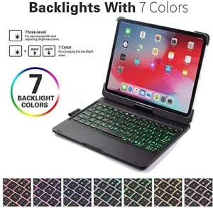Folio ABS Bluetooth Backlit Keyboard Case for iPad 10.2 INCH ALL MODEL