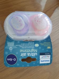 Philips-Soother-Ultra air Nighttime-0-6m-$5