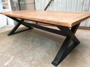 Cross legged dining table made to order