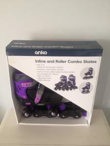 Inline and Roller Combo Skates (Size 3 - 6) - BRAND NEW IN BOX