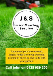 LAWNMOWING SERVICE.