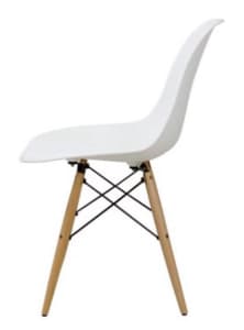 Ovela Set of 2 Eiffel DSW Dining Chairs - Eames Replica (White