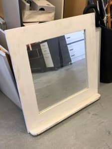 Nice White square mirror - Delivery avail 