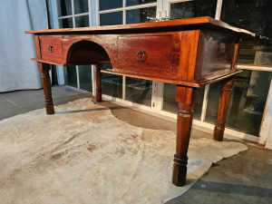 Beautiful Vintage Timber Dutch-Colonial Javanese Desk -Table-Can Del