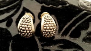 Mid-century Retro silver earrings