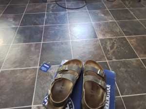 Bikinstock milano khaki sandels size 42