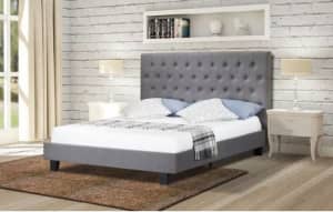 BRAND NEW "NORMA" Modern Fabric Bed Frame DOUBLE QUEEN KING SIZES