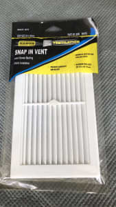 White plastic Snap in vents