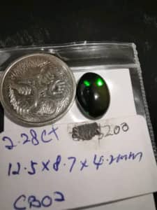 Ethiopian opal (black) smoke treated. 2.28ct cut solid