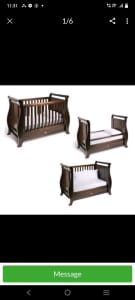 PRICED TO SELL! Boori sleigh cot 0yrs to toddler CAN DELIVER!!