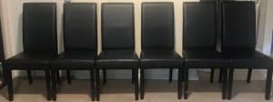 Six Dinning Chairs Black
