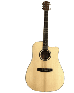 Haze CD60SCN Dreadnought Spruce Solid top Acoustic Guitar, Natural