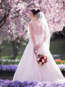 Blush A-line Wedding Dress