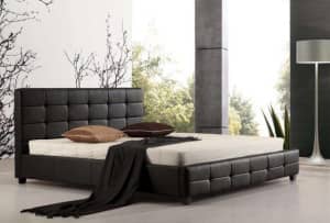 Deluxe Bed King Frame PU Leather