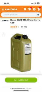 Dune 4WD 20L Water Jerry Can - 2 FOR $25