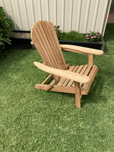 Adirondack Outdoor Wooden Chair - 4x Timber chairs in excellent cond