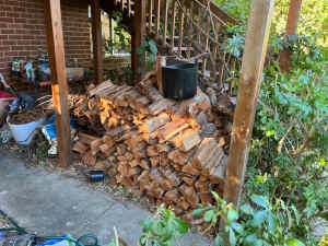 FIREWOOD! 1.5 - 2 TON as a guess. $450. Gum tree cut down 1 year ago.