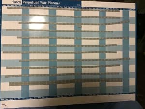 Wall Mounted Perpetual Year Planner