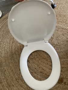 Toilet seat with lid