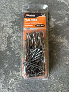Paslode 30 x 2.0mm 100g Bright Steel Flat Head Nails - 110 Pack