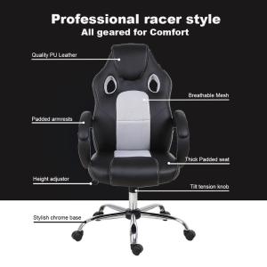 Leather Ergonomic Racer Office chair Game Executive Chair