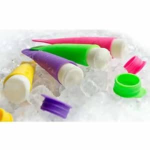 6 Silicone Push Up Ice Pop Maker Popsicle Ice Cream Mold Set