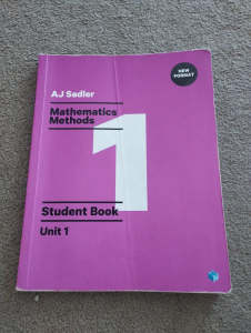 AJ Sadler Maths Methods Unit 1 textbook 