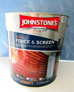JOHNSTONES DECK OIL AND FENCE & SCREEN STAIN 10L. NEW UNOPEND