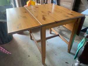 IKEA Gate Leg Table, beech colour wood