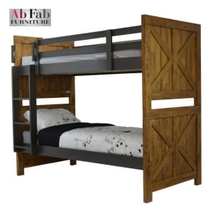 BRAND NEW STOCKADE BUNK BED KING SINGLE SIZE COVERTS INTO TWO KS BEDS
