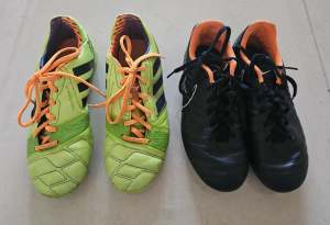 Youth kids AFL Football boots Nike Tiempo size 3 & Adidas Nitrocharge