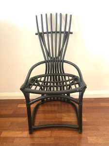Black Cane Rattan Chair