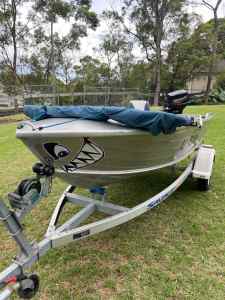 Telwater Tinny with 15hp mercury outboard