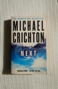 'Next' by Michael Crichton,Satirical Science Fiction Techno Thriller.