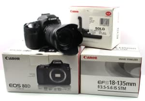 Canon Eos 80D Ds126591 25.0 Mp Black DSLR Camera