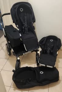 Bugaboo 2 duo with bassinet and side storage
