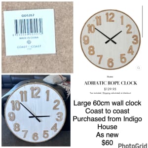 Coast to Coast large 60cm wall clock