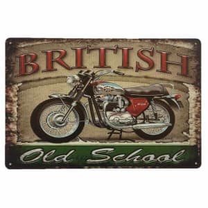 BSA 650 Tin Sign British Motorcycle Bike Man Cave 30cm x 20cm