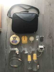 Medela swing breast pump & Philips Avent travel carry bag